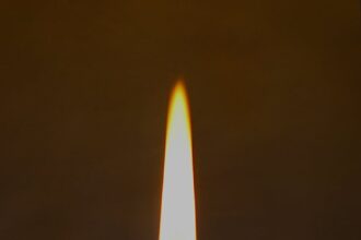 burning white candle